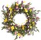 Summer Wreath 24 Inch Summer Wreaths for Front Door Artificial Flower Wreath with Daisy and Lavender for Indoor Outdoor and Easter Celebration